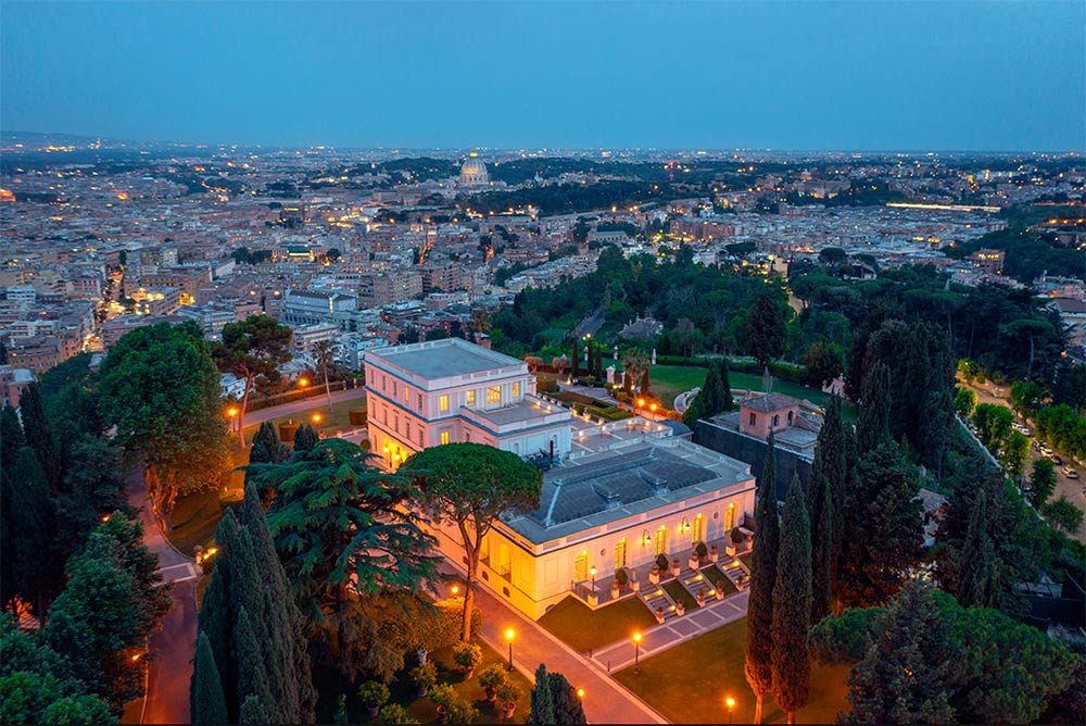Villa Miani at night