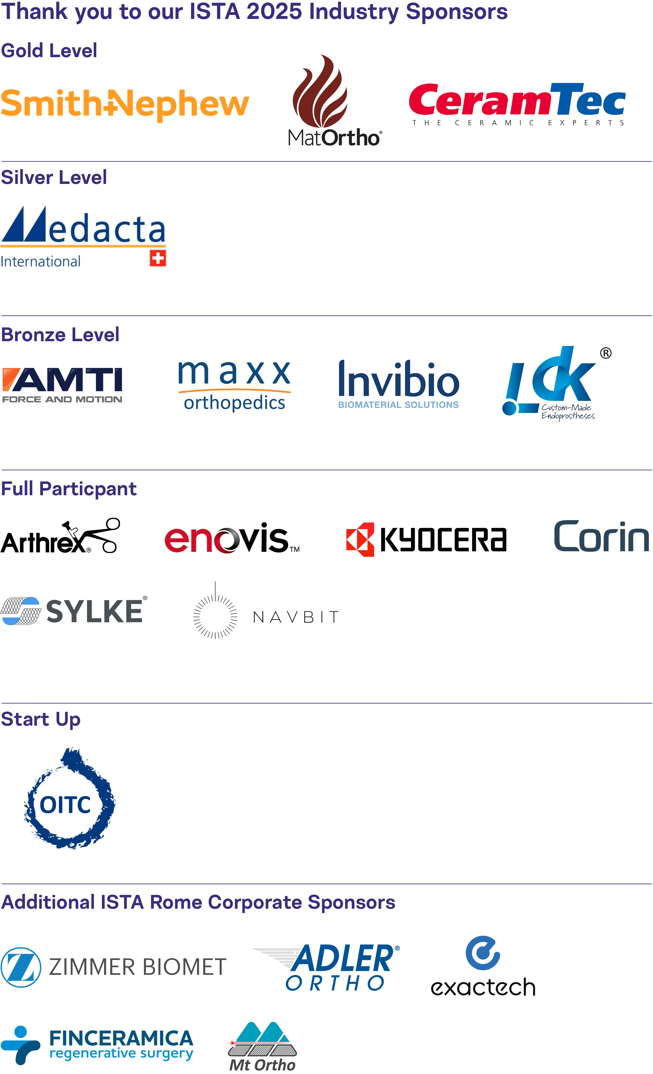 Sponsor logos 2025 Sponsor logos 2025